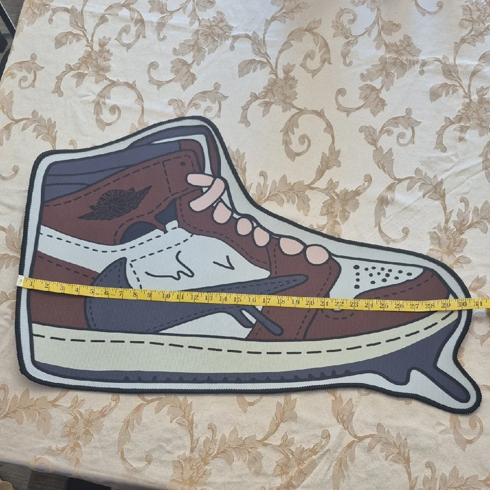 Jordan Brown and White Sneaker Rug